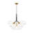 Meyana 6 - Light Bubble Hammered Patterned Glass Cluster Chandelier-114498892