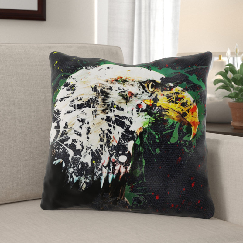 Coussin oiseau Sabrina, Microsuède, Intérieur