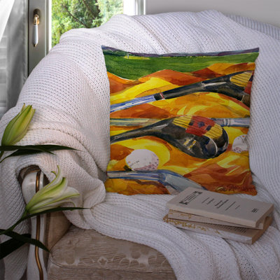 Golf Clubs Outdoor Throw Pillow