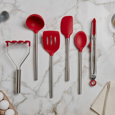 Silicone Utensil Set S/6 Cayenne