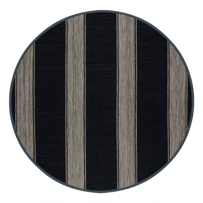 Machine Washable Horizontal Stripes Gray Area Rug
