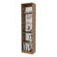 Bibliothèque en chêne naturel et blanc à 5 tablettes avec rangement ouvert
