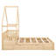 Lit plateforme en bois avec garde-corps et 2 tiroirs Wood House-1846794029