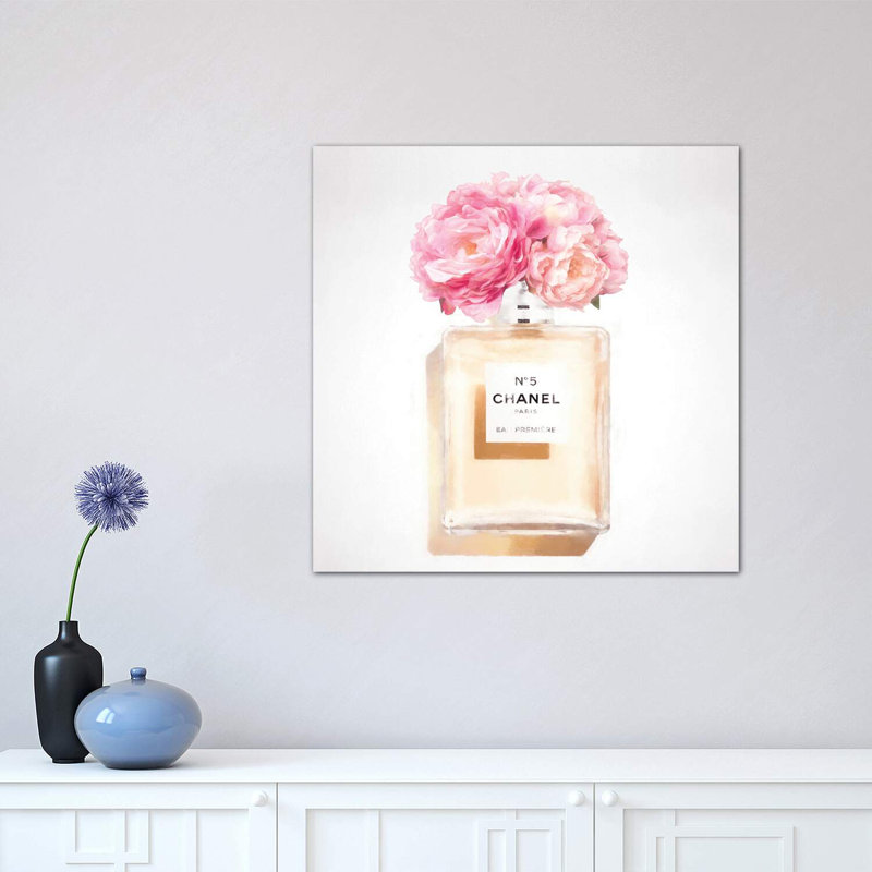 Peony Perfume - Wrapped Canvas Print, 45.72 cm H x 45.72 cm W x 3.175 cm D