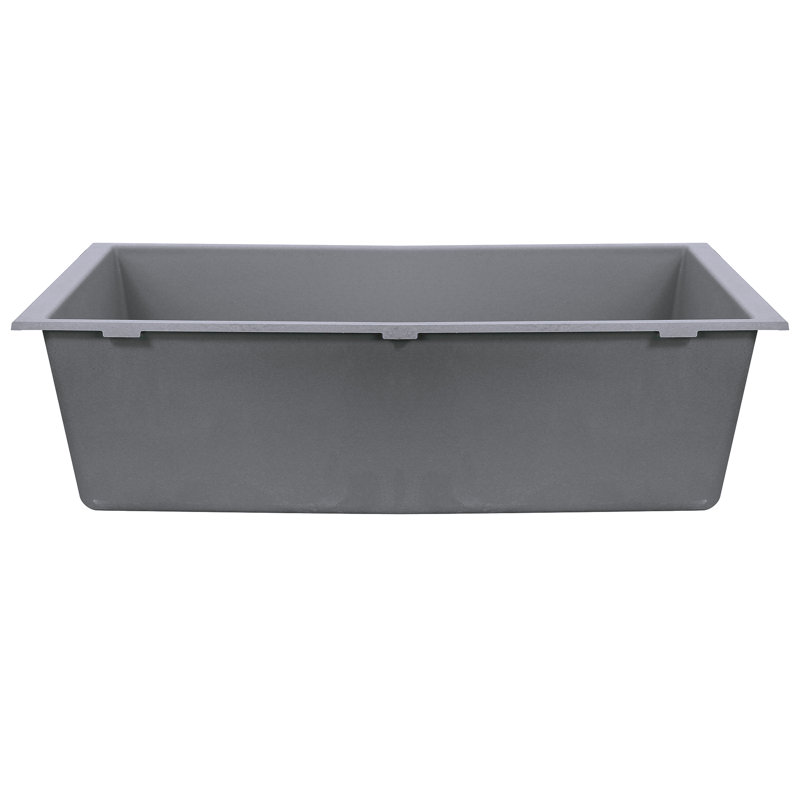 Plymouth 33" L x 19" W Undermount Kitchen Sink, Titanium