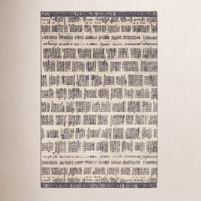 Chris Loves Julia x Loloi Alice Cream Charcoal Rug