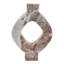 Sculpture ronde en marbre, style artistique, idéale pour la décoration intérieure - Statue décorative moderne pour le salon - Beige et ivoire-1397781303