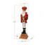 Statue de soldat Casse-Noisette romantique de 1,20 m tenant des cœurs rouges, décoration de Noël pré-illuminée en oxyde de magnésium