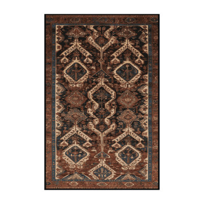 Machine Washable Persian Brown Area Rug