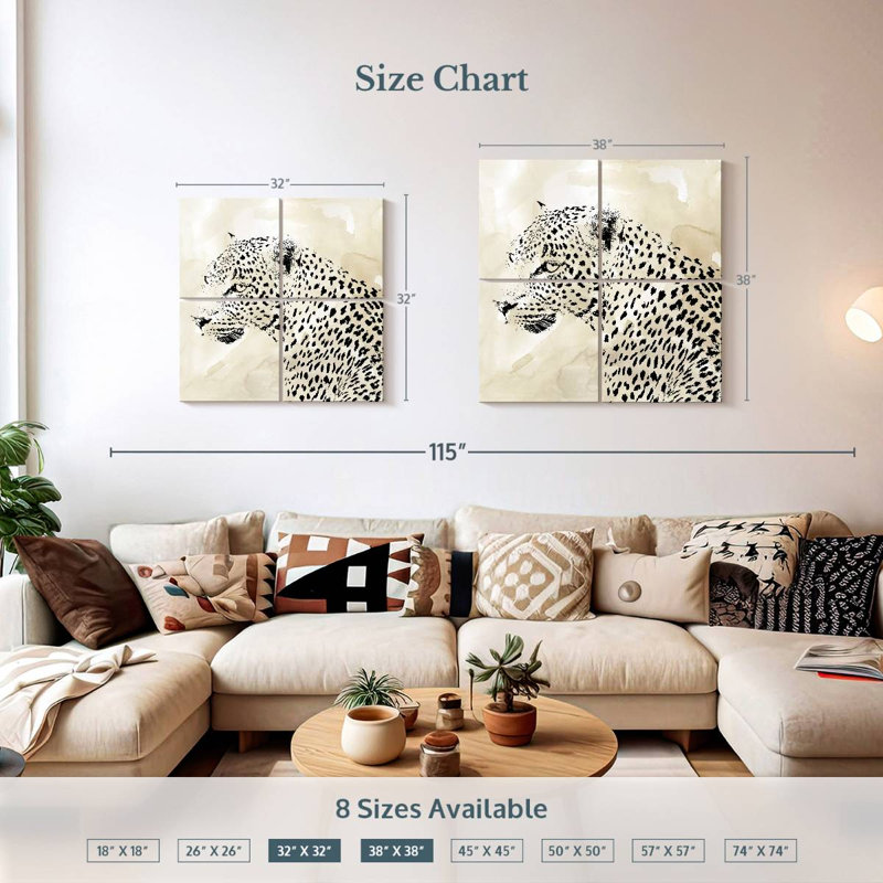 Brampt Leopard Spots III, 38" H x 38" W