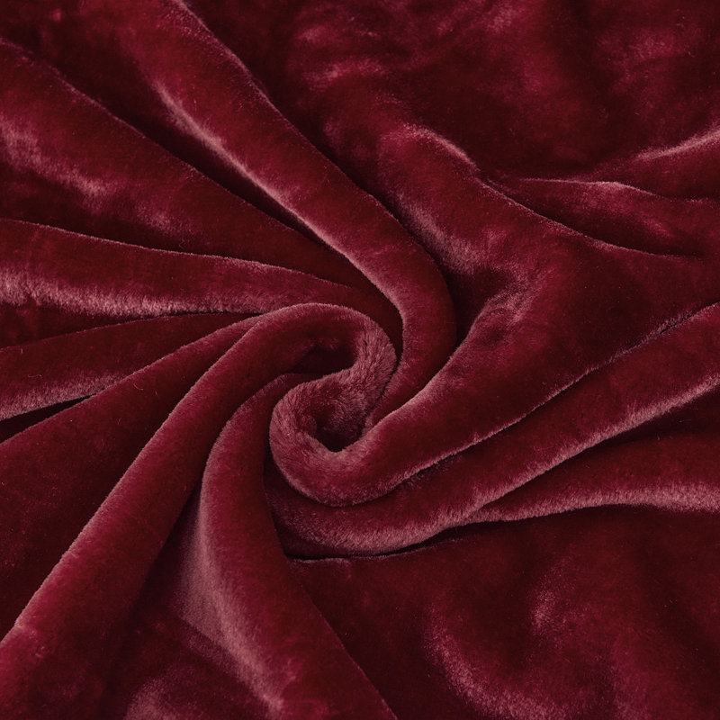 Hand Woven Throw Blanket, Burgundy, King