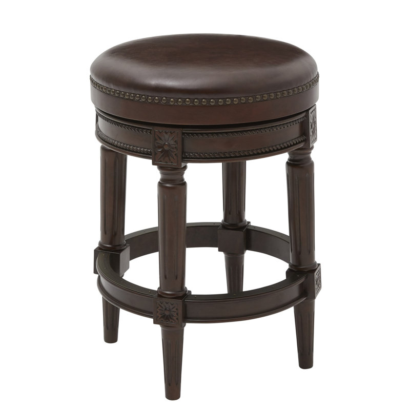 Goods Chapman Wood Backless Swivel Barstool, Counter Stool (26" Seat Height)