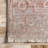 Traditional Medallion Distressed Performance Red Rug-32696655