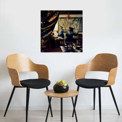 The Art Of Painting Classic Contemporary Architecture Wall Art Print by Johannes Vermeer - Wrapped Canvas Print
