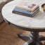 Table de salle à manger ronde moderne en bois massif gris, panneau de fibres à densité moyenne, pour la cuisine, assemblage facile