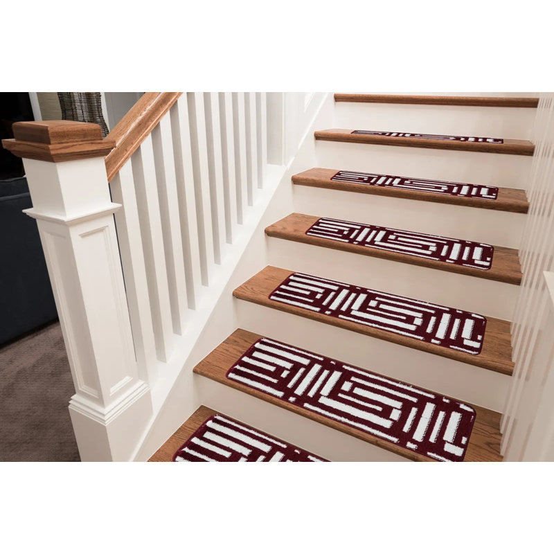 Tapis d'escalier 9 x 28 po antidérapants (ensemble de 13), Bleu