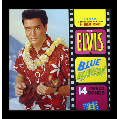 Elvis Presley - Blue Hawaii 12 x 12 sous plexi, affiche encadrée