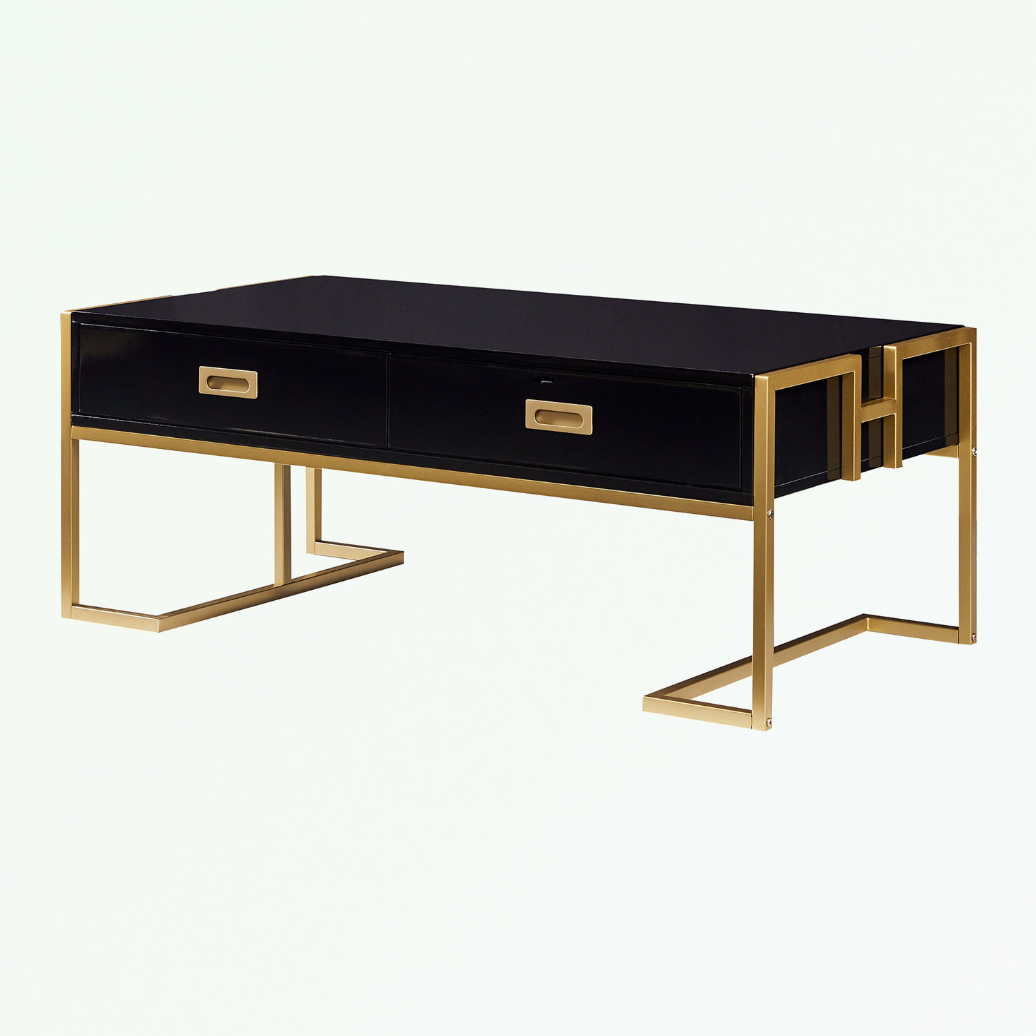 Mercer41 Rectangular Coffee Table with 4 Drawers and metal Base | Wayfair