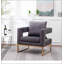 Fauteuil d'appoint rembourré Lenola, gris-1409263580