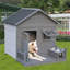 Grande niche pour chien résistante aux intempéries avec terrasse spacieuse et porte verrouillable pour grands chiens