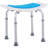 Bath Stool For Elderly, Injured & Pregnant - 6-Level Adjustable, Non-Slip, , Blue Aluminum Construction Adjustable Spa Shower Chair