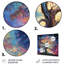Décoration murale colorée en chêne coloré-750785811