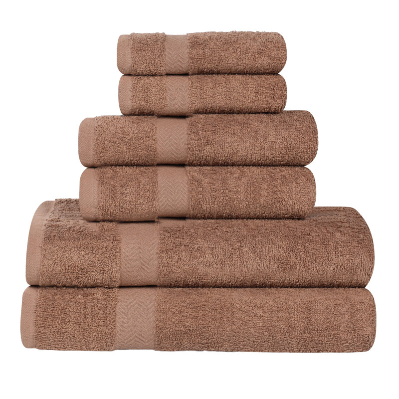 Ensemble de serviettes 6 pièces Franklin, Café au lait, 6 Pieces Towel Set