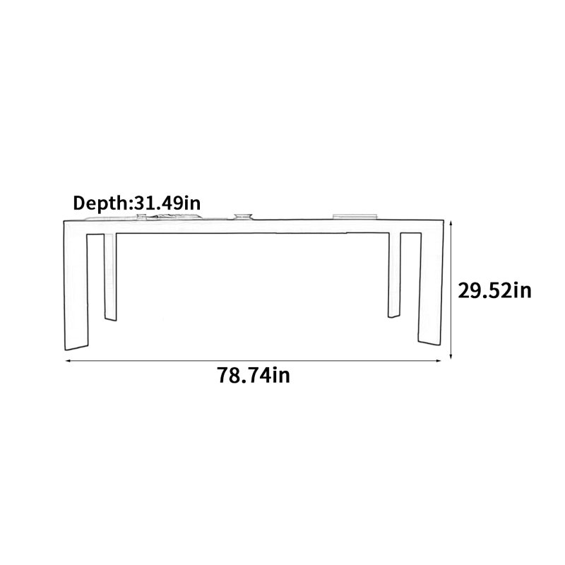 Corbynn, 29.52"H x 78.74"L x 31.49"W