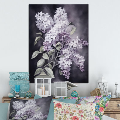 Mauve, vert, lilas, parfum, fleur, salon, art mural en métal floral