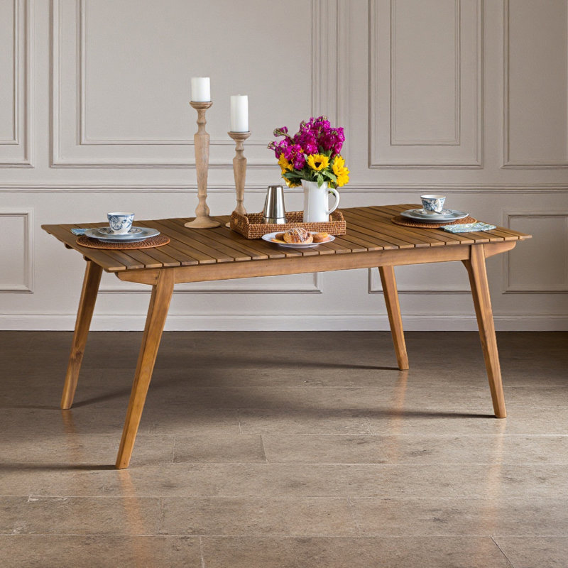Outdoor 69" Solid Wood Dining Table