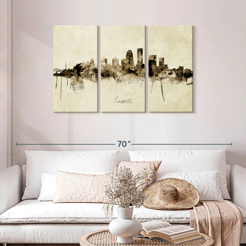 Nicci, Louisville, Kentucky City Skyline I, H 28 po x l 45 po