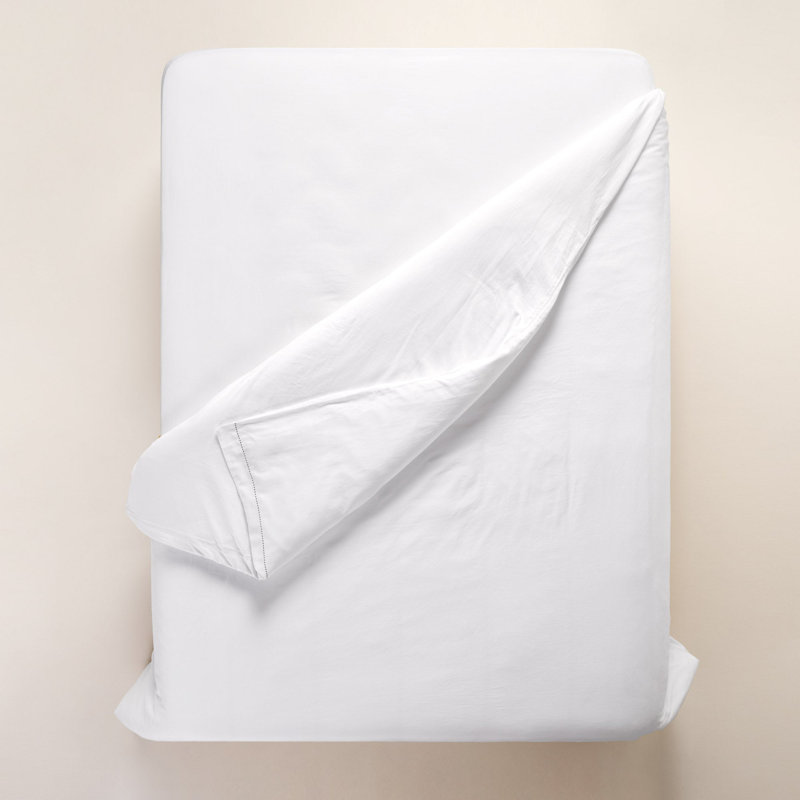 No Pattern Duvet Cover, White/Grey, Emperor
