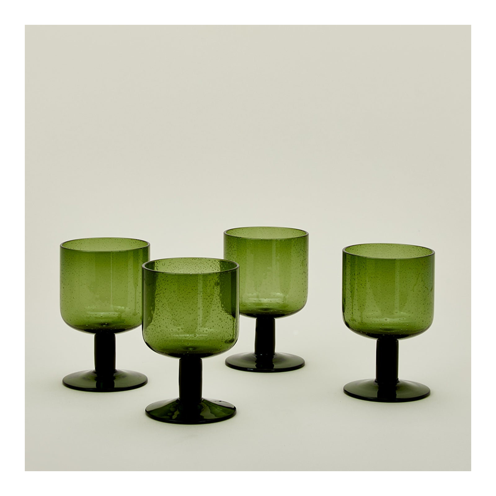 Simple 12oz. Wine Glass Set, Olive