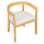 Ensemble de salle à manger élégant 7 pièces avec chaises en tonneau rembourrées et table en bois-2066436009