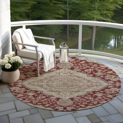 Tapis intérieur / extérieur rouge Celia 