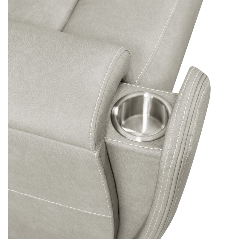 Causeuse inclinable électrique Boyce, Similicuir gris anthracite