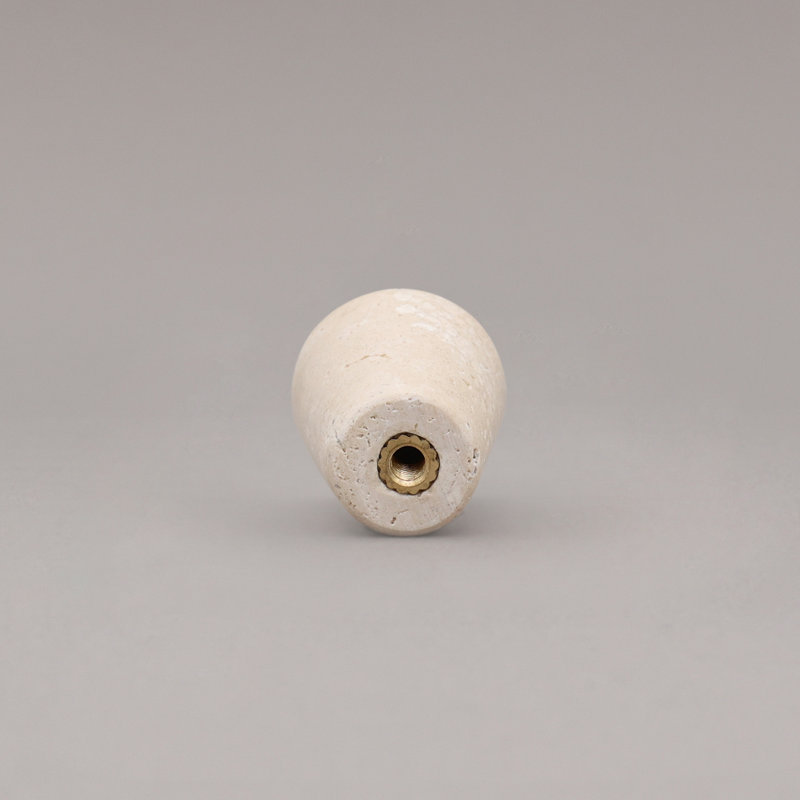 Marble Cone Knob, Travertine