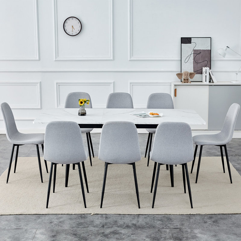 Ensemble de table de cuisine moderne de 59 à 75 po avec structure en métal robuste, parfait pour la cuisine à domicile, peu encombrant
