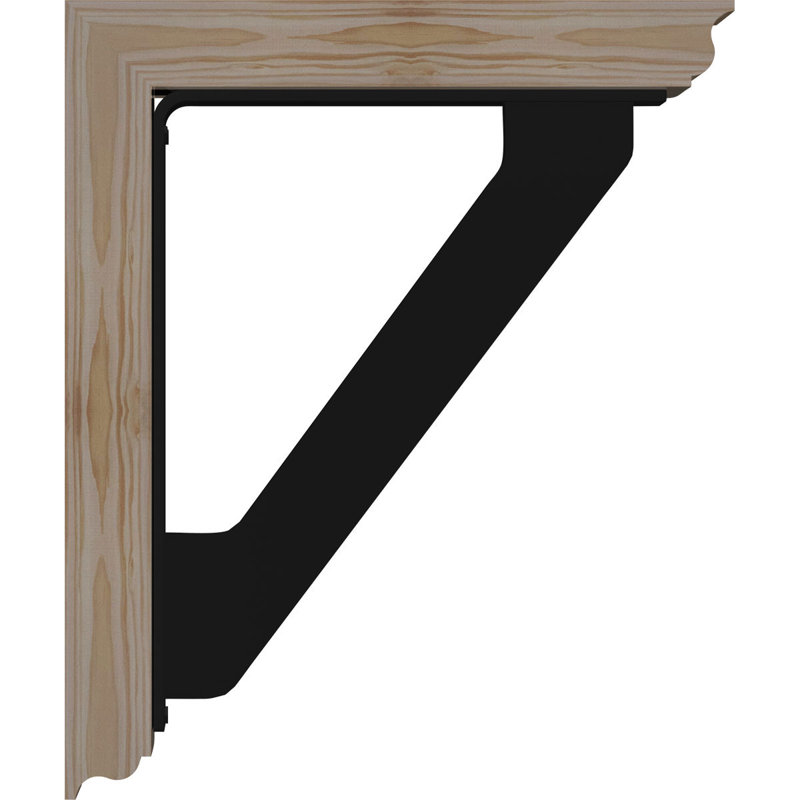 Support traditionnel en fer épais traditionnel de 2 po d'épaisseur, Cèdre rouge de l'Ouest (scié brut), 23"H x 20"D