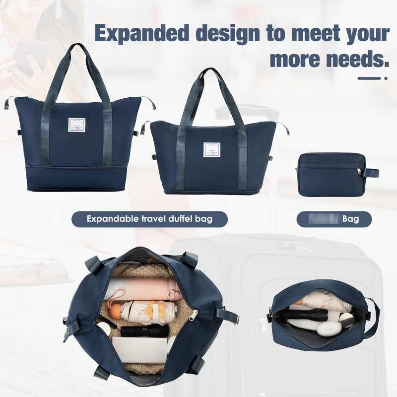 Bagage léger 3 pièces extensible avec sac de voyage pour roulettes et sac de voyage