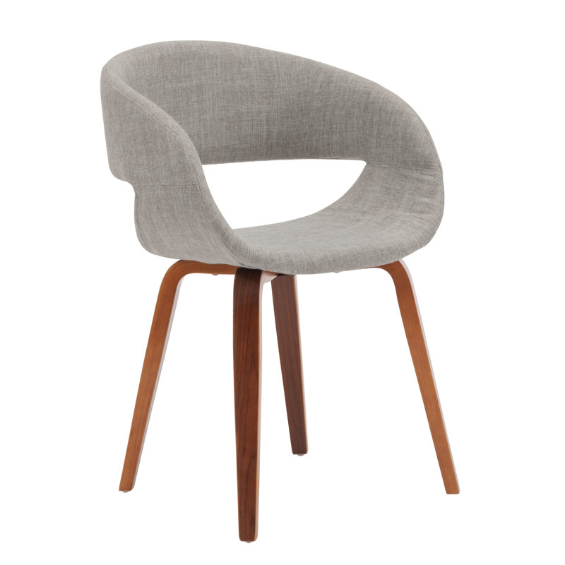 Cachan Fabric Dining Chair with Beechwood Legs, Grey