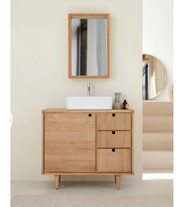 Tikamoon Jonak 37'' Single Bathroom Vanity with Solid Wood Top | Wayfair