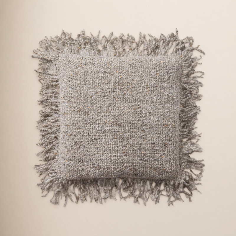 Vila Square Throw Pillow, Down, Beige