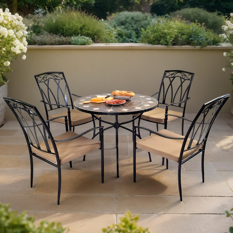 Granada 4 Seater Dining Set with Cushions