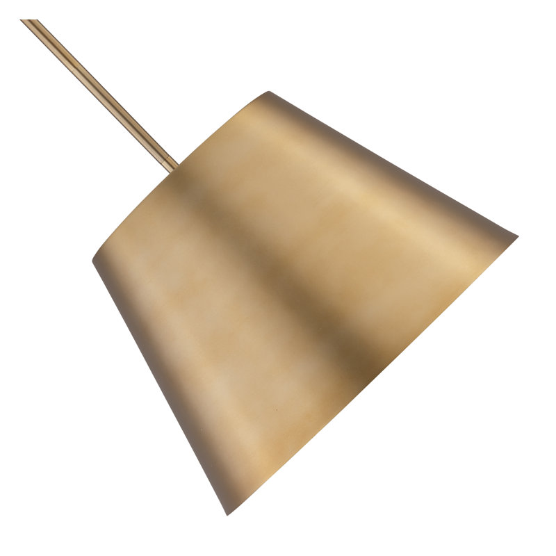 Luminaire suspendu à 1 lumière Wolleik, Or moderne, H 94,5 po x l 18 po x P 18 po