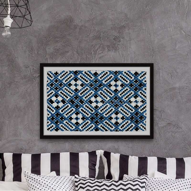 Contrasting Patterns - Single Picture Frame Print, 41cm H x 61cm W x 3.81cm D