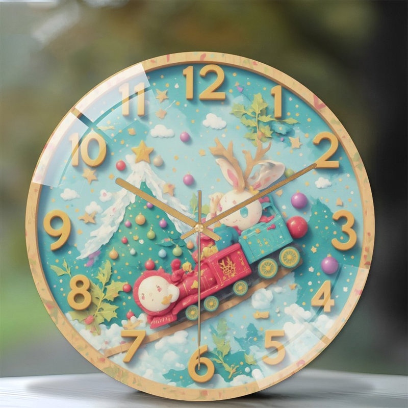 Horloge murale de Noël avec horloge murale 12 po