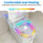 White Smart Toilet  - Automatic Flush, Radar & Foot Sensor Lid, Heated Seat, Bubble Shield, Blue Ambient Light, LED Display & Wireless Remote