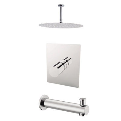Robinet de baignoire et douche à contrôle de volume à double fonction à détourner avec soupape et garniture Barcelona