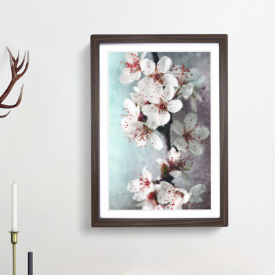White Blossoms - Picture Frame Painting Print